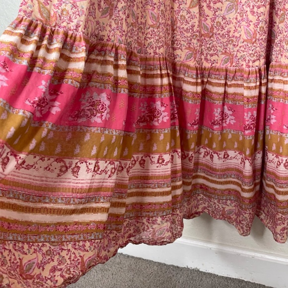 Free People Tangier Floral Maxi Dress Size L Multicolor Babydoll Lightweight - Picture 3 of 12